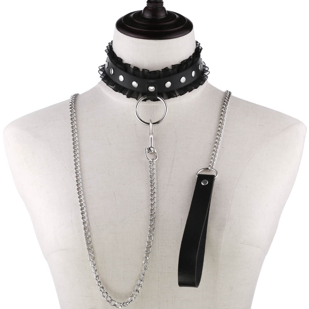 Sexy Lace Spiked Choker Punk C - огляд і ціна Goth Punk Spike Choker