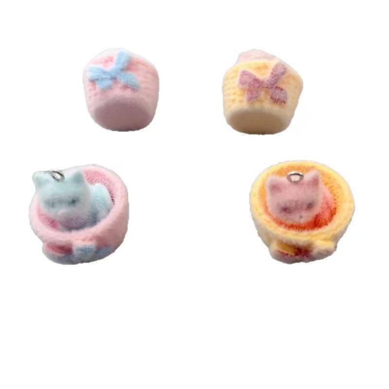 4pcs 3D plush resin cat pendan - огляд і ціна Earrings