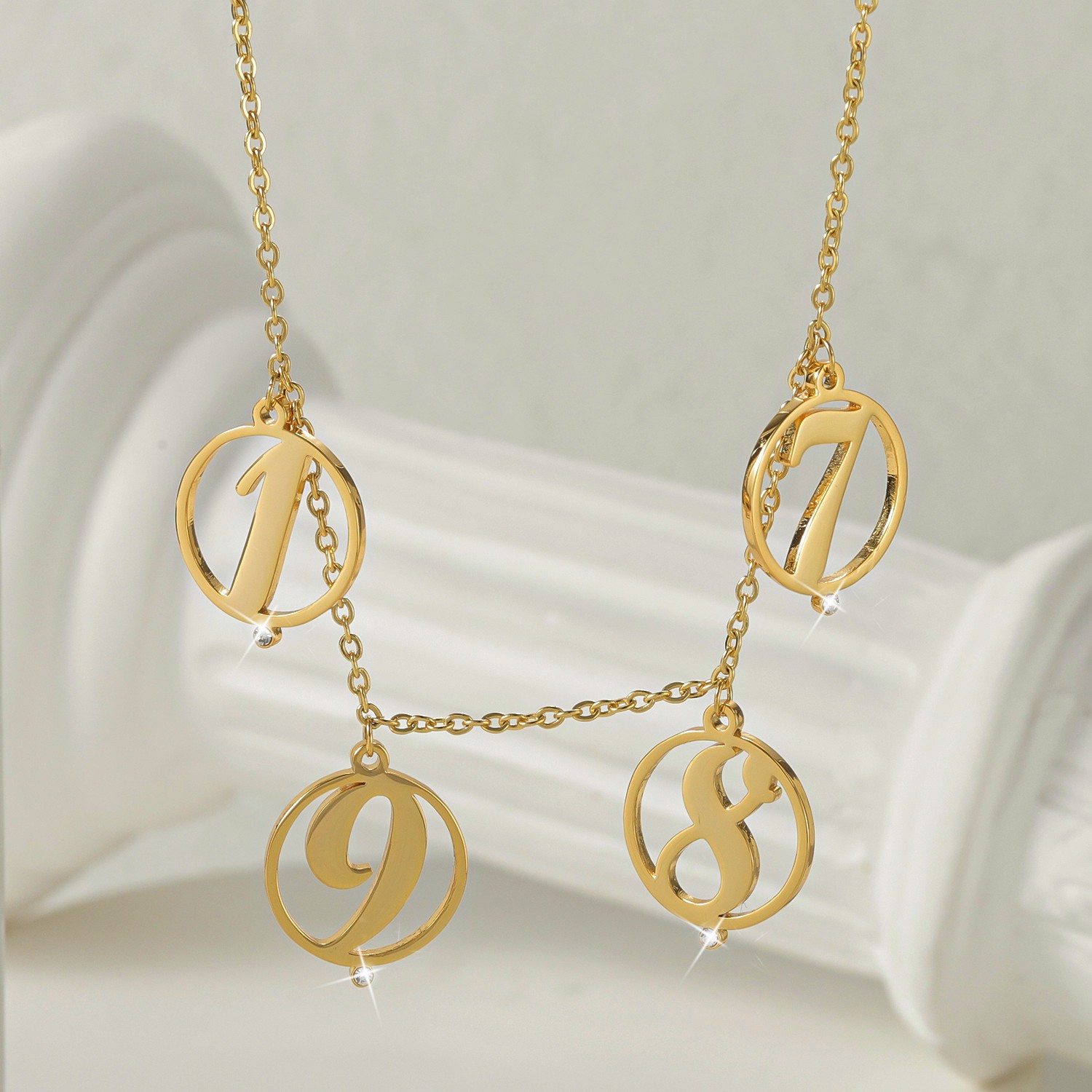 Customize Halo Multi Initial N - огляд і ціна Initial Letter Necklace 18K Gold