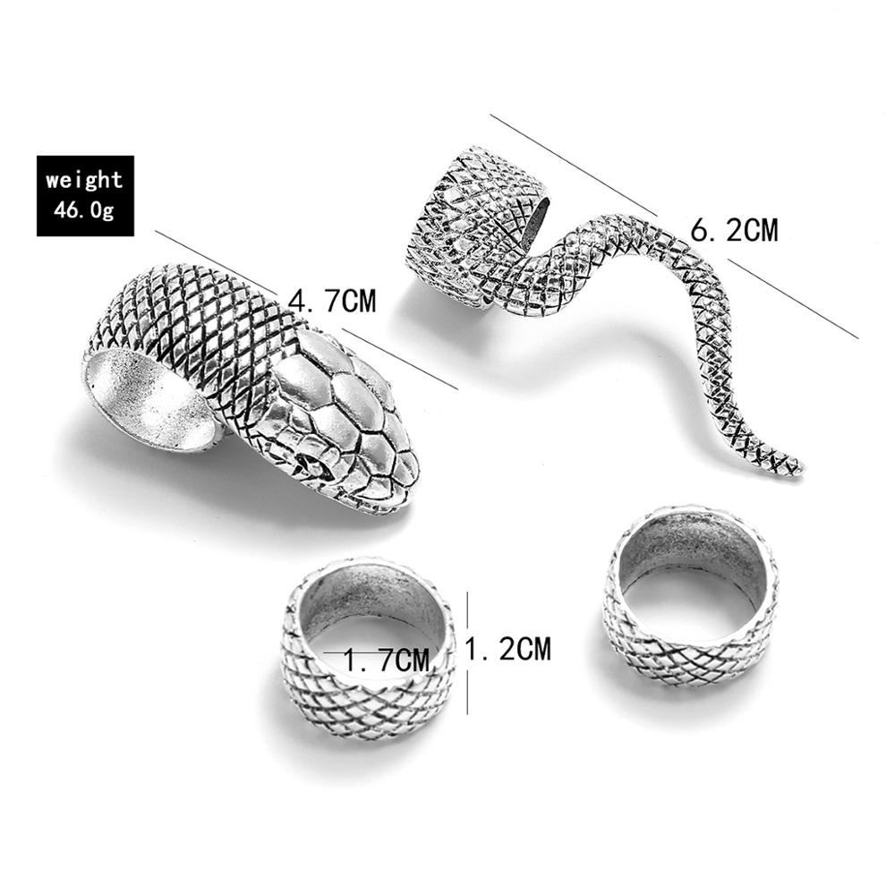 KMVEXO 4Pcs/Set Gothic Steampu - огляд і ціна Vintage Punk Knuckle Rings Set