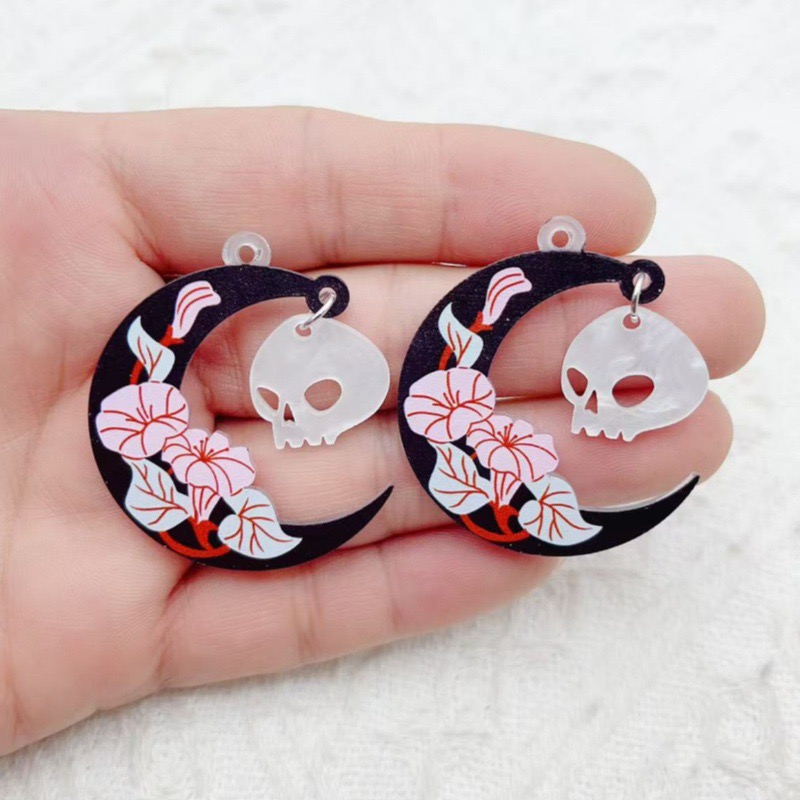 10pcs Halloween Acrylic Ghost  - огляд і ціна Earrings