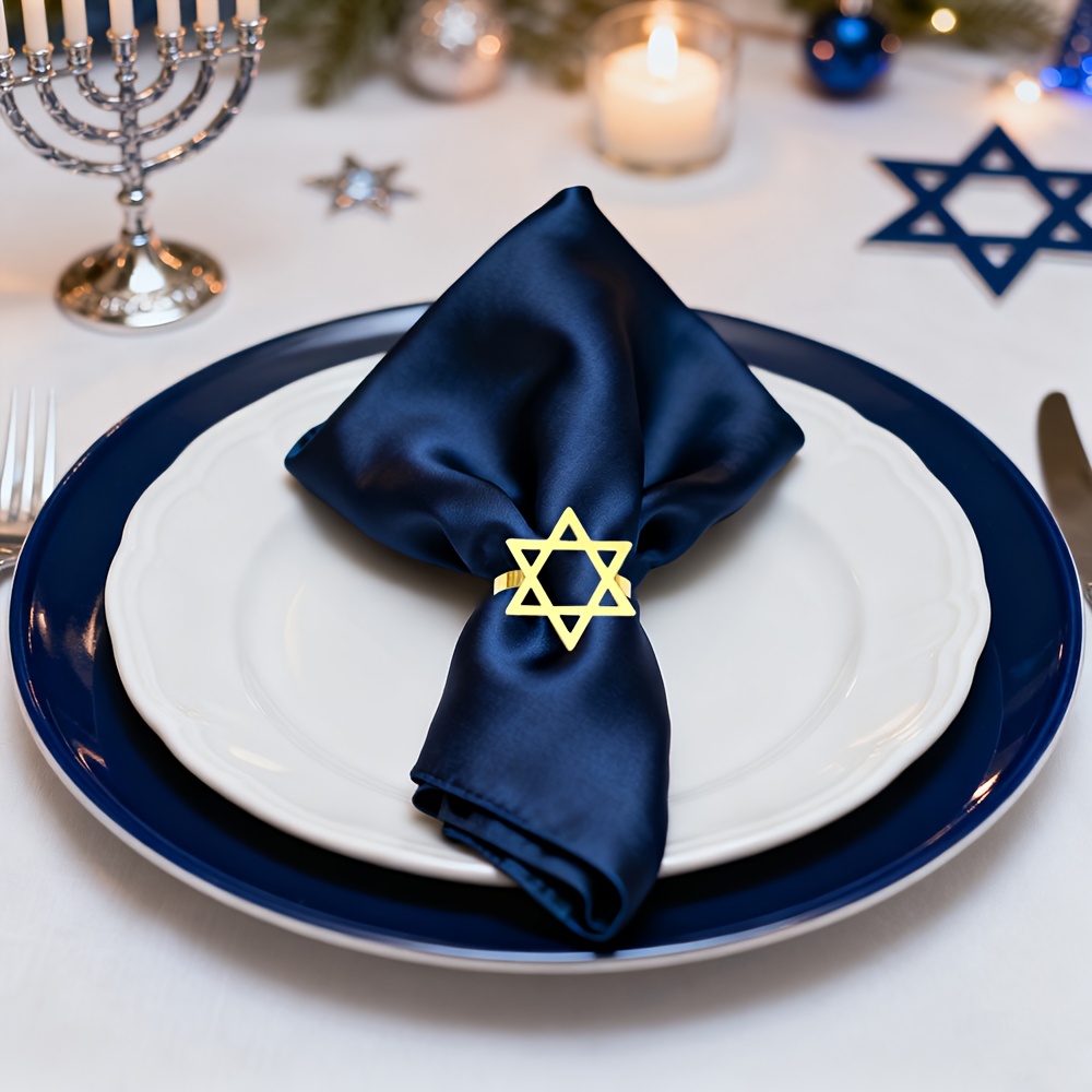 6Pcs Hanukkah Menorah Napkin R - огляд і ціна Rings
