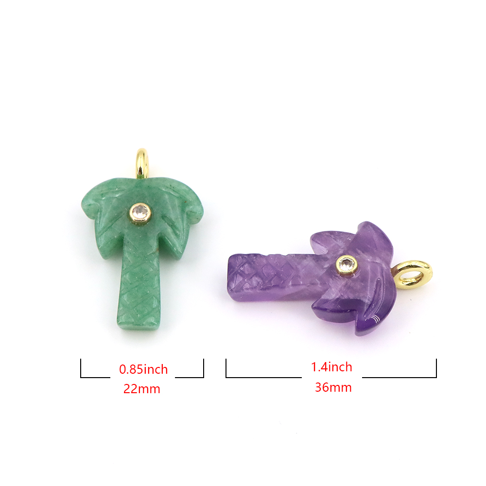 Natural Stone Coconut Tree Pen - огляд і ціна Crystal Pendant Necklace Natural Stone