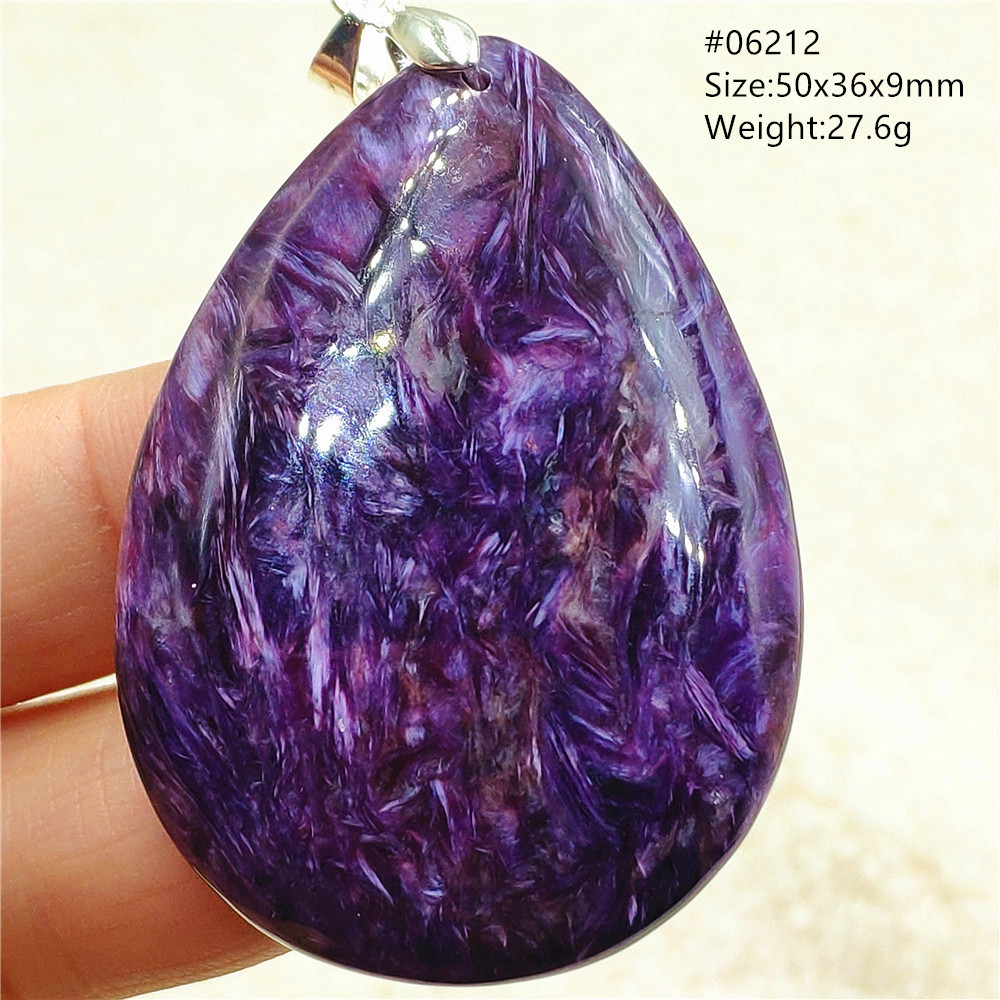 Natural Purple Charoite Water  - огляд і ціна 925 Sterling Silver Chain Necklace Men