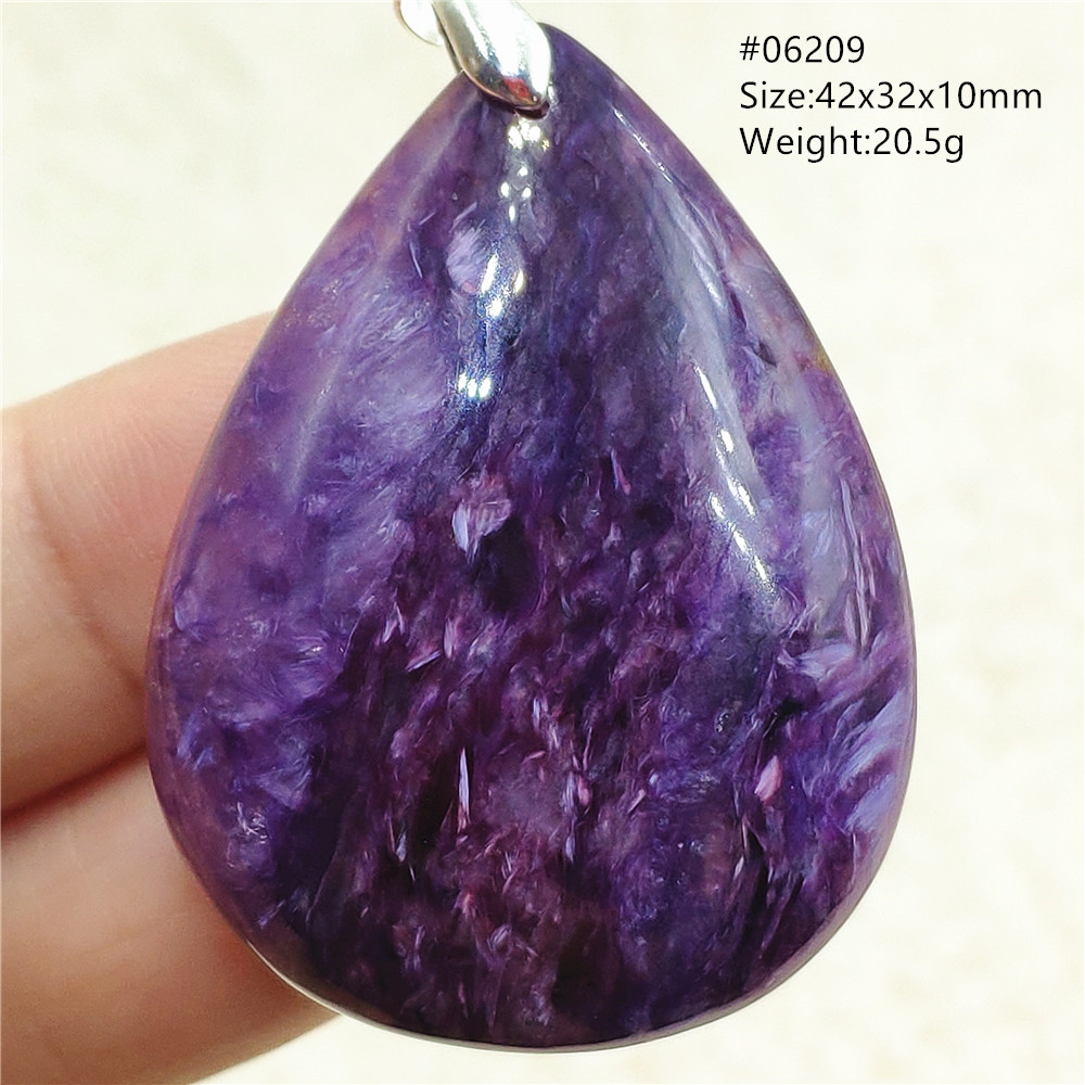 Natural Purple Charoite Water  - огляд і ціна 925 Sterling Silver Chain Necklace Men