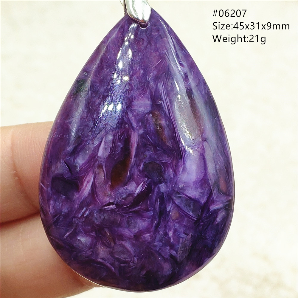 Natural Purple Charoite Water  - огляд і ціна 925 Sterling Silver Chain Necklace Men