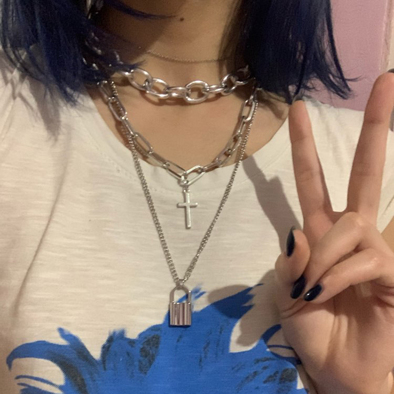 FNQUFUJ Layered grunge aesthet - огляд і ціна Layered Pendant Necklace Aesthetic