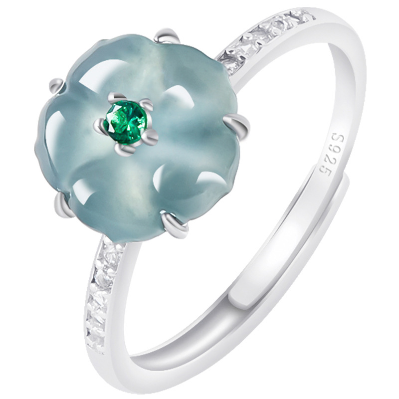 Blue Burmese Jadeite Flower Ri - огляд і ціна Rings