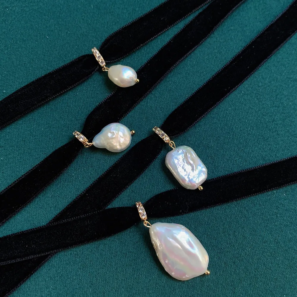 Black Velvet Ribbon Choker Irr - огляд і ціна Pearl Choker Necklace Vintage