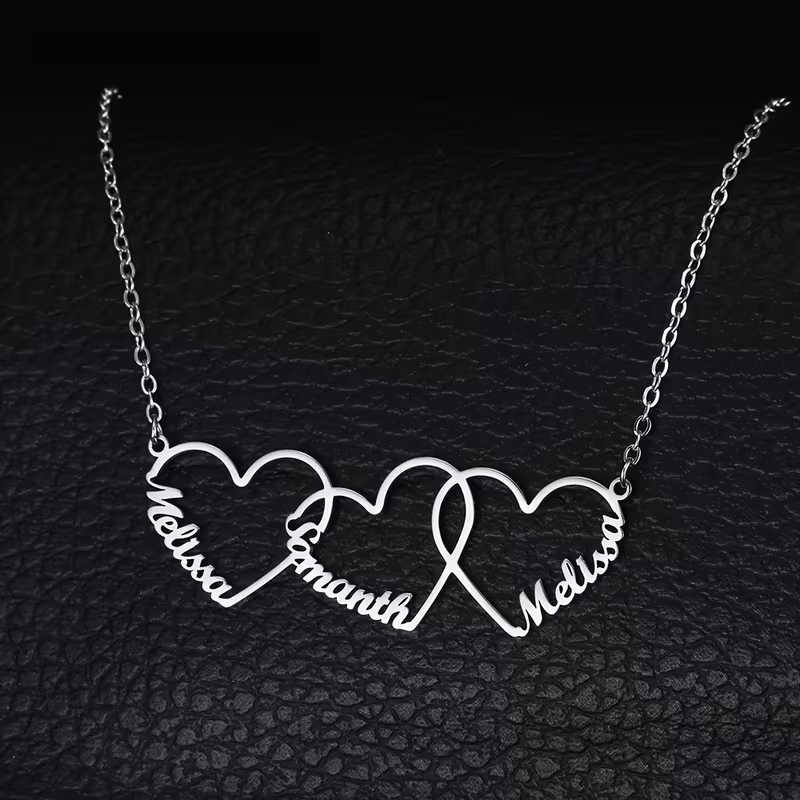 Custom Interlocking Heart Name - огляд і ціна Custom Name Necklace Stainless Steel