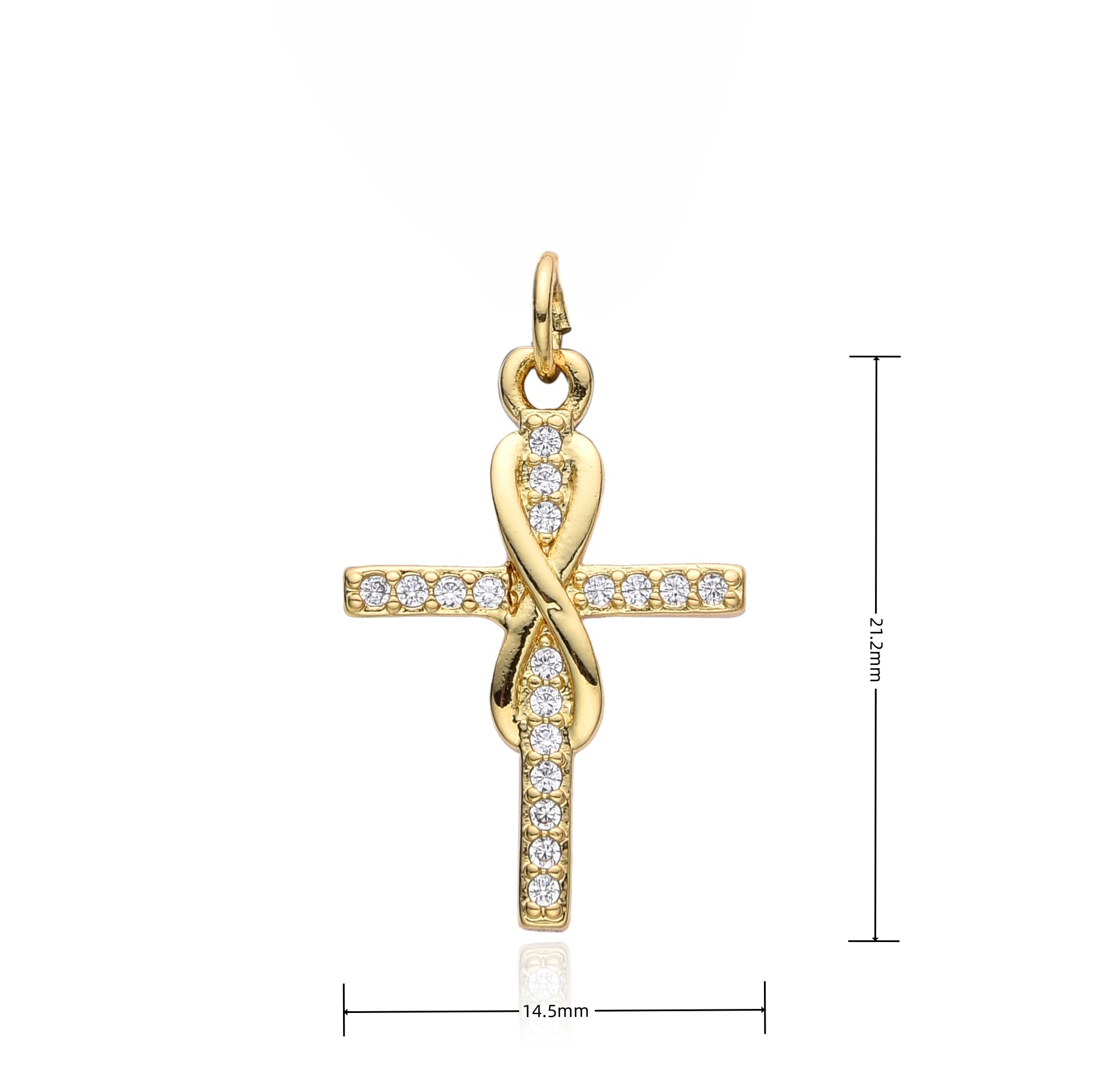 Fashion Micro-inlaid Zircon Cr - огляд і ціна Cross Pendant Necklace Gold