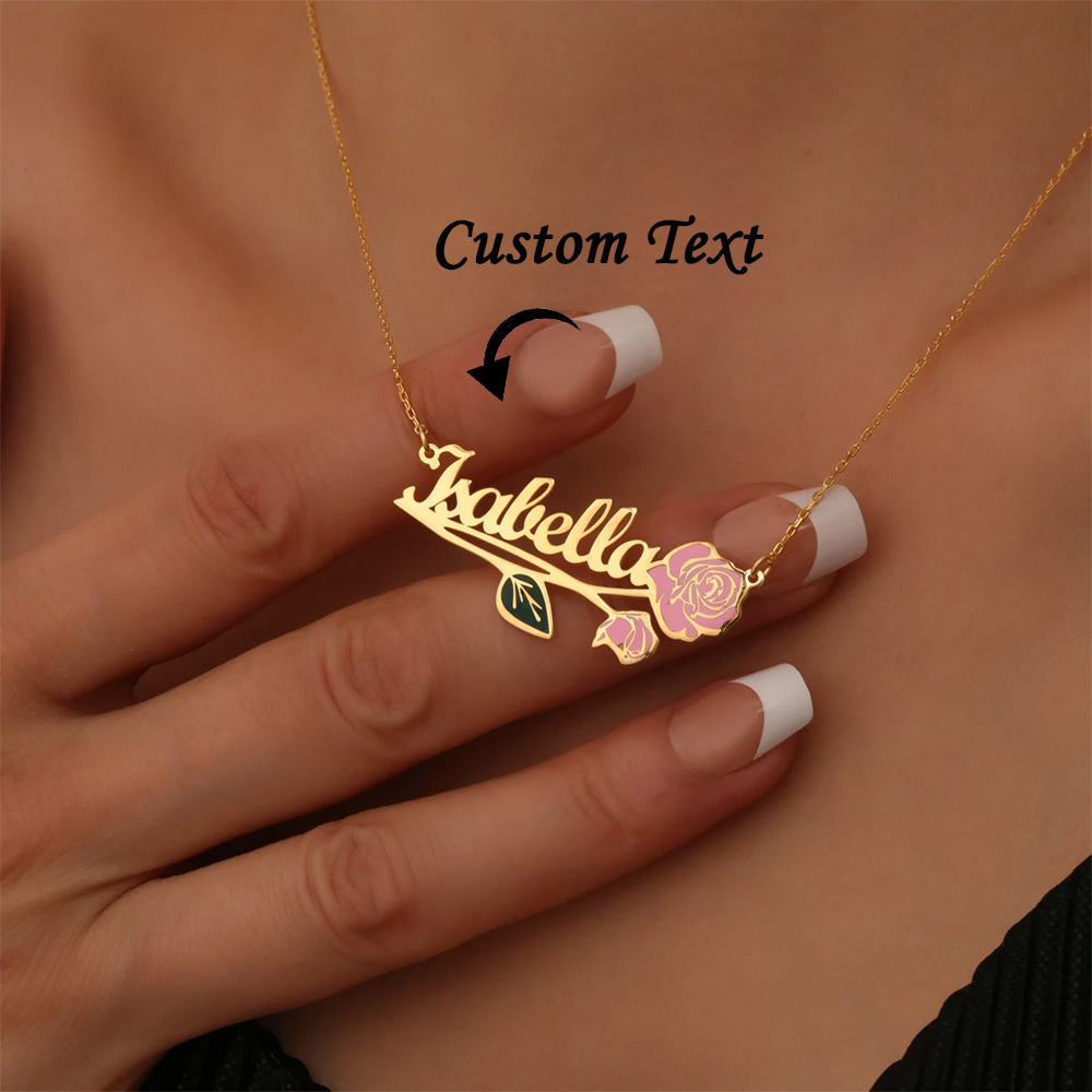 Personalized Colorfuls Birth F - огляд і ціна Custom Name Necklace Stainless Steel