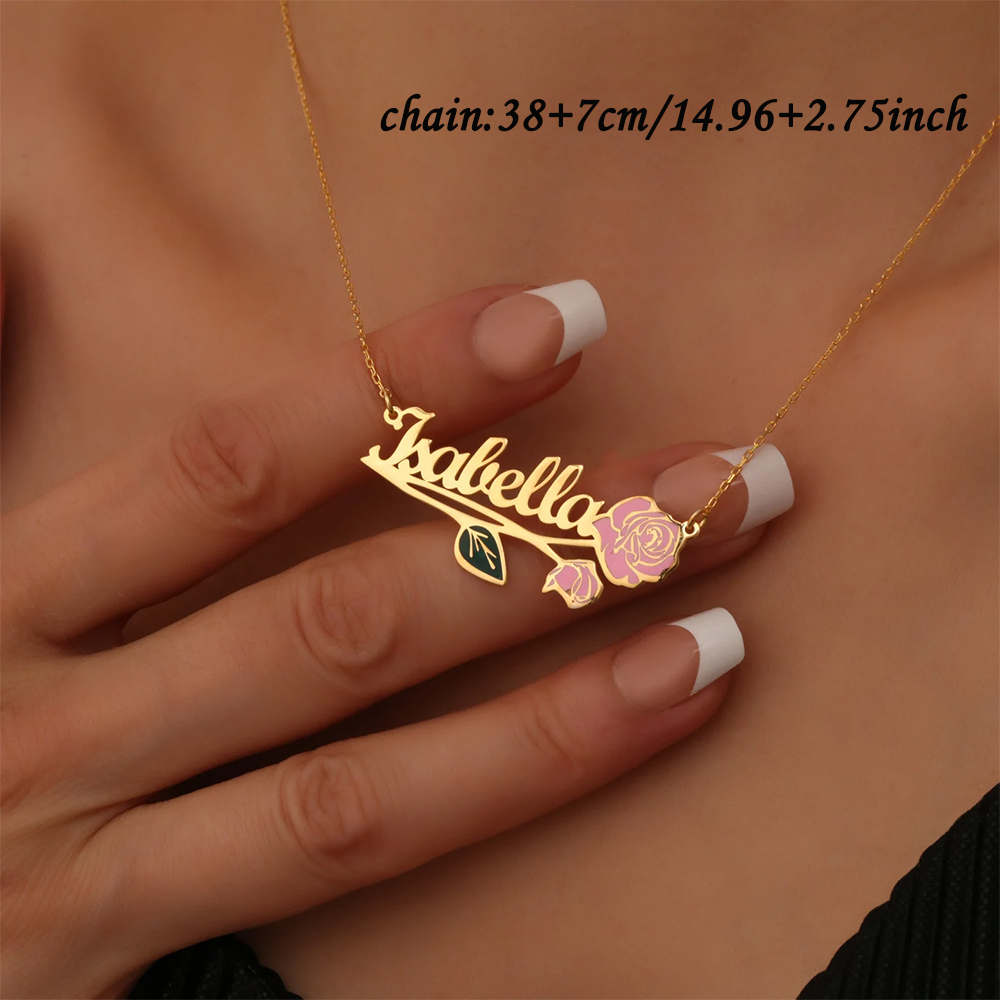 Personalized Colorfuls Birth F - огляд і ціна Custom Name Necklace Stainless Steel