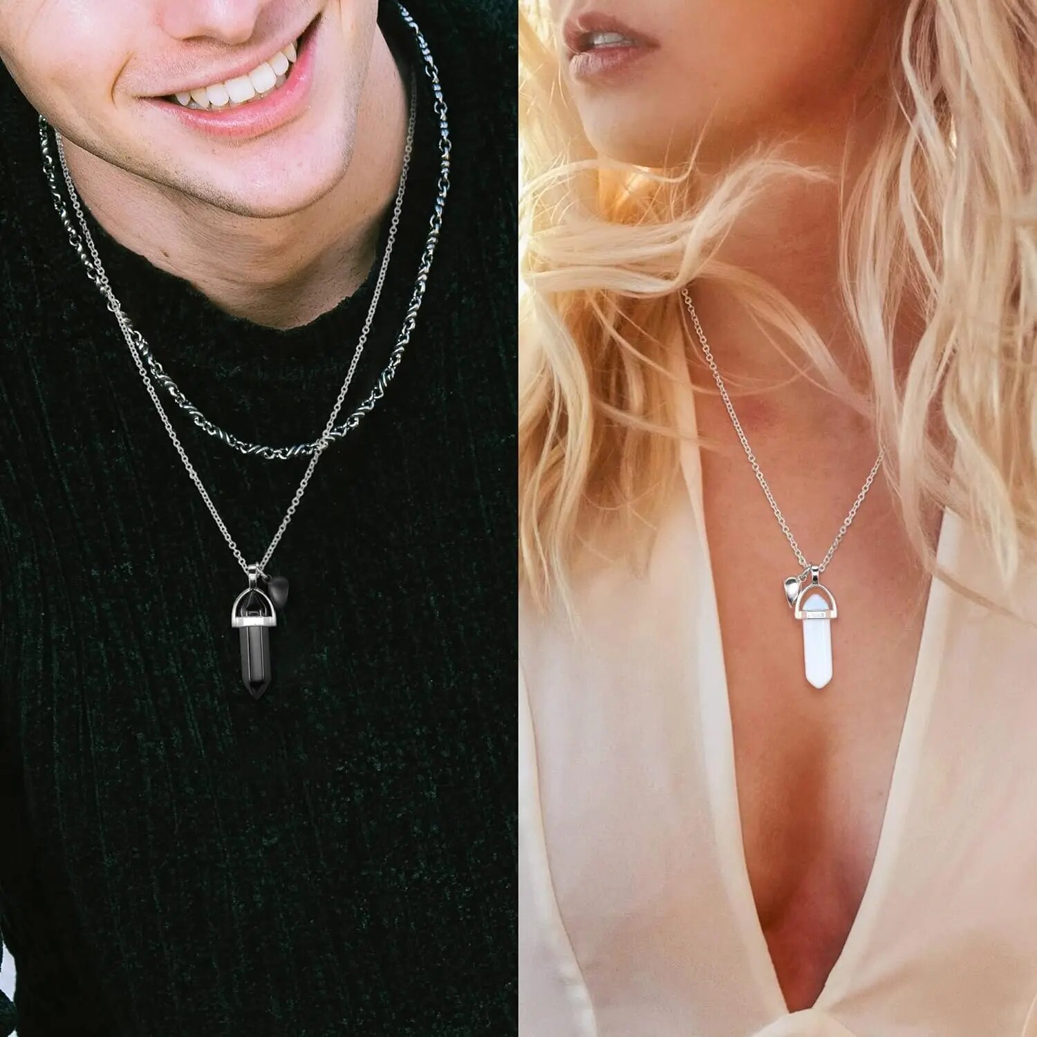 Crystal Friendship Matching Co - огляд і ціна Magnetic Couple Matching Necklaces