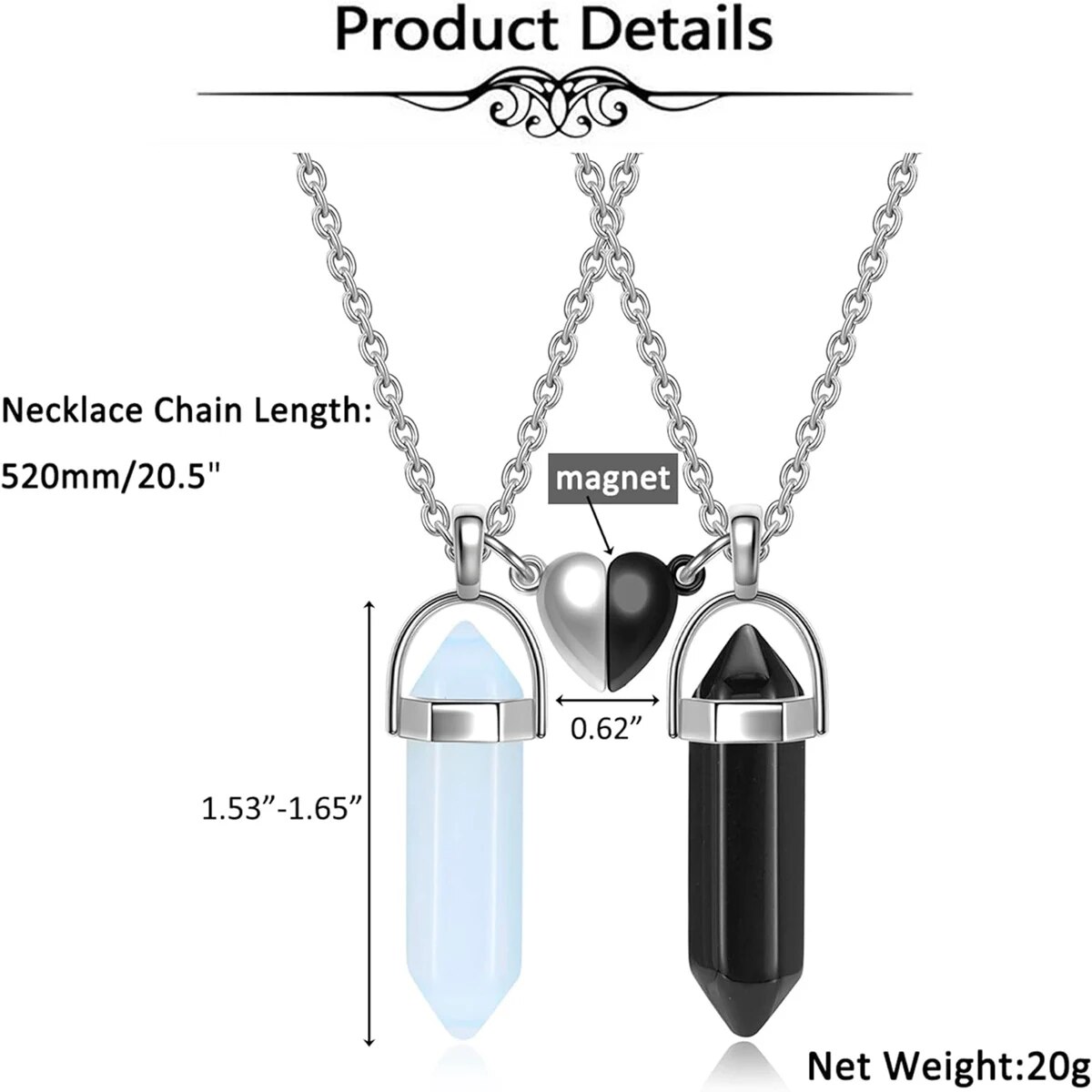 Crystal Friendship Matching Co - огляд і ціна Magnetic Couple Matching Necklaces