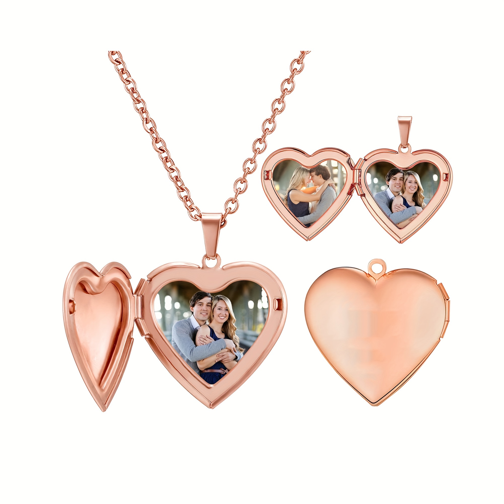 Personalized 1/2 Picture Heart - огляд і ціна Heart Locket Necklace Photo