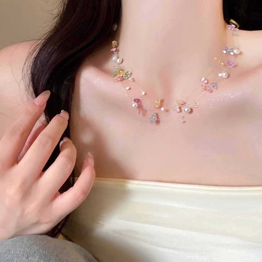 Colorful Starfish Shell Pearl  - огляд і ціна Layered Pendant Necklace Aesthetic
