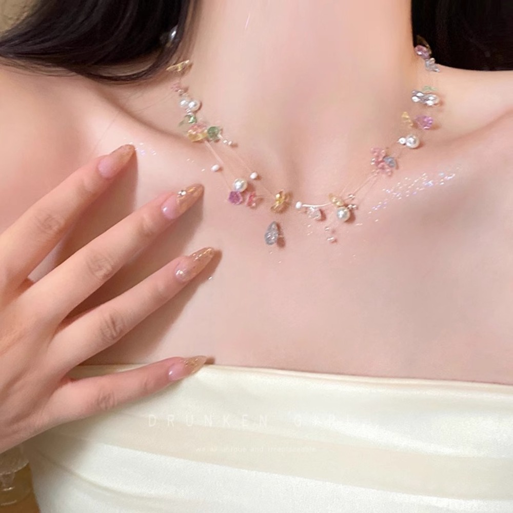 Colorful Starfish Shell Pearl  - огляд і ціна Layered Pendant Necklace Aesthetic