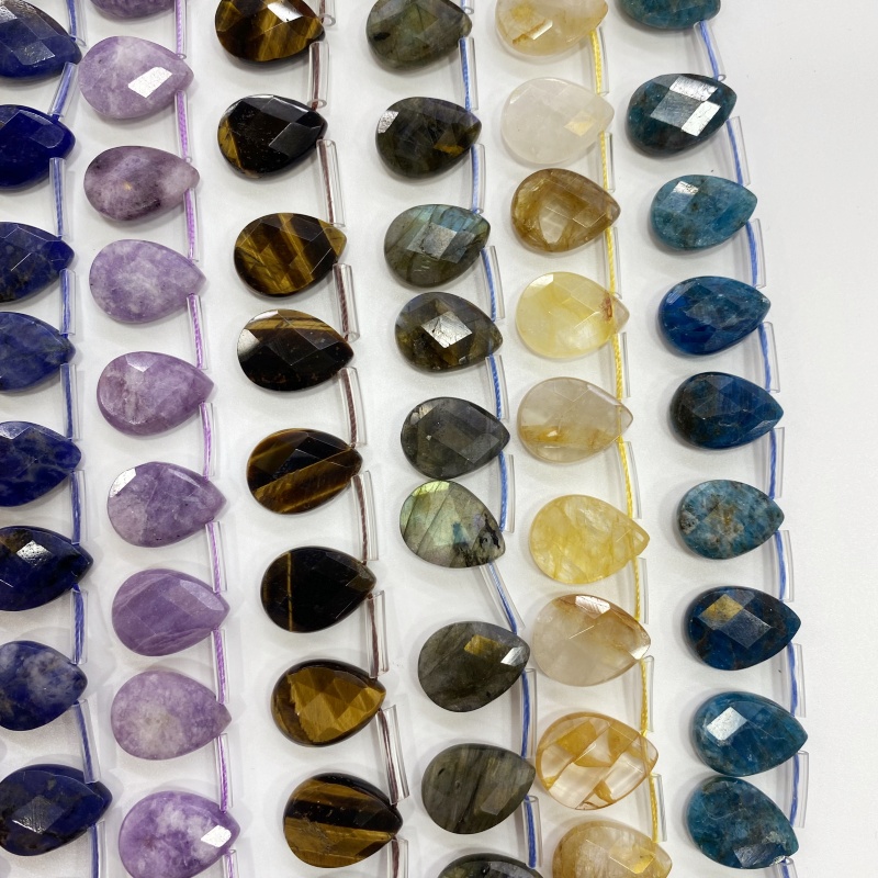 13x18mm Faceted Teardrop Natur - огляд і ціна Crystal Pendant Necklace Natural Stone
