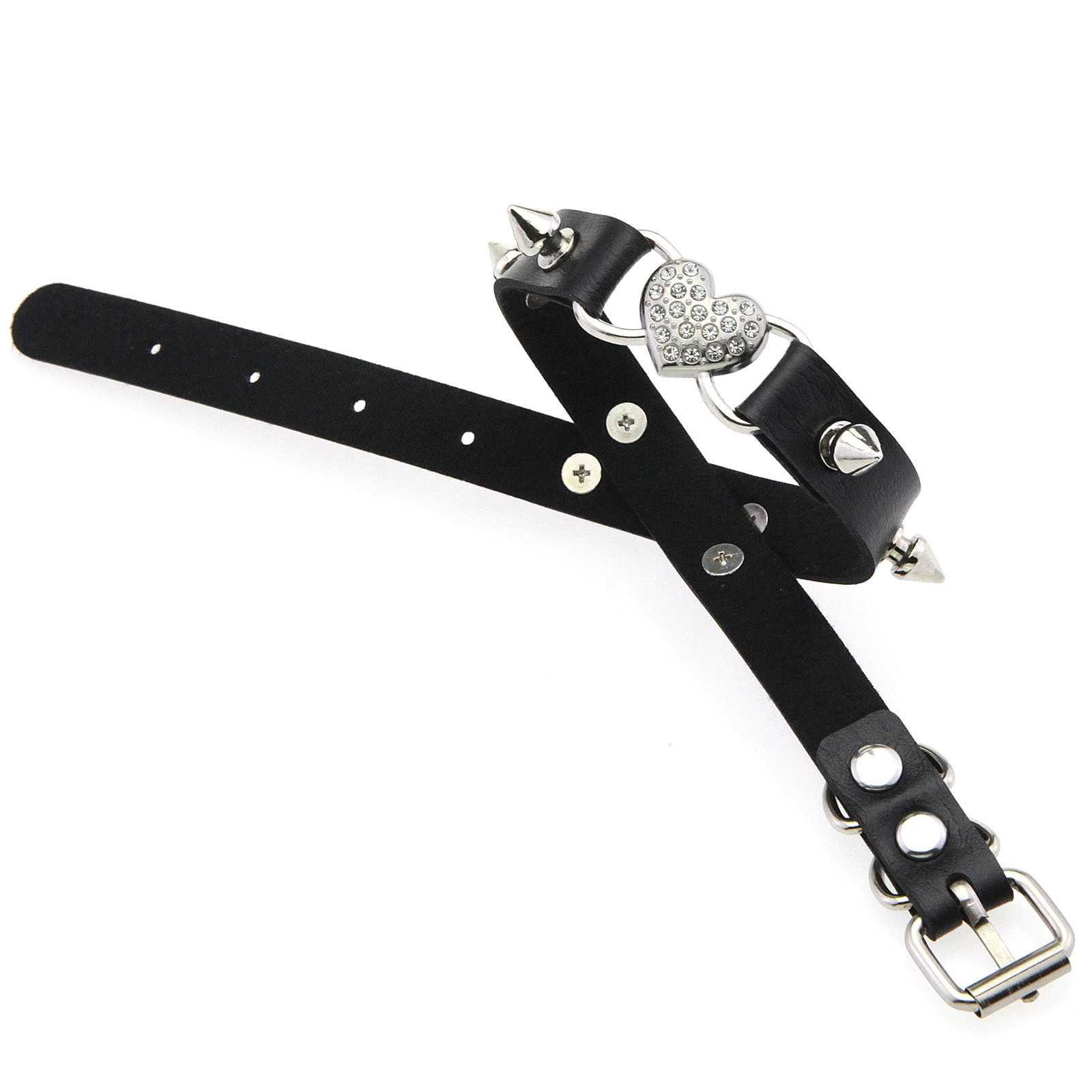 Goth Heart Collar Black Choker - огляд і ціна Goth Punk Spike Choker
