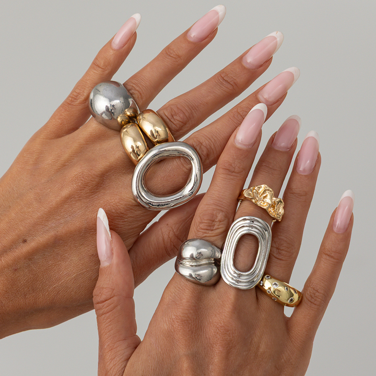 8Pcs/Set Vintage Punk Gold Sil - огляд і ціна Vintage Punk Knuckle Rings Set
