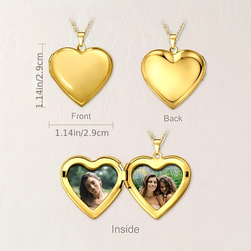 Custom Photo Heart Vintage Loc - огляд і ціна Heart Locket Necklace Photo