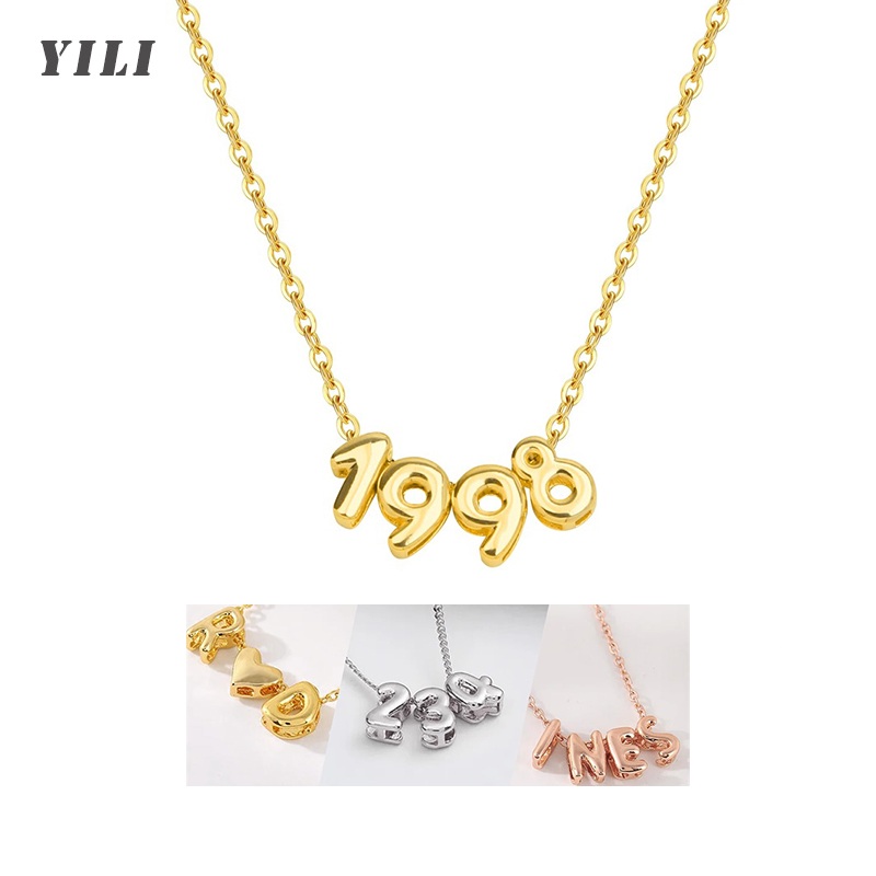 Personalized 3D Bubble Letter  - огляд і ціна Initial Letter Necklace 18K Gold