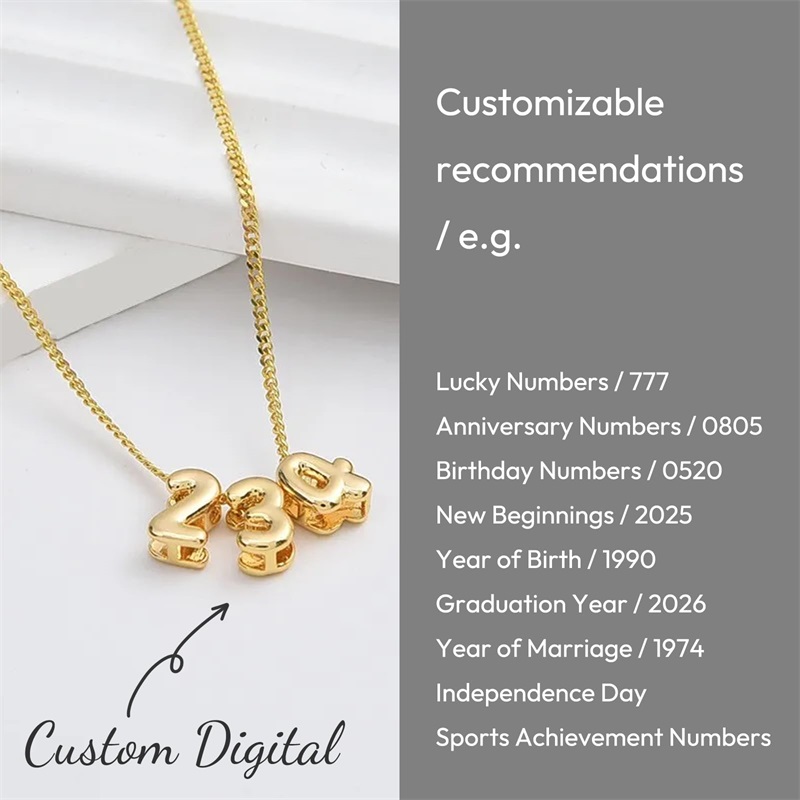 Personalized 3D Bubble Letter  - огляд і ціна Initial Letter Necklace 18K Gold