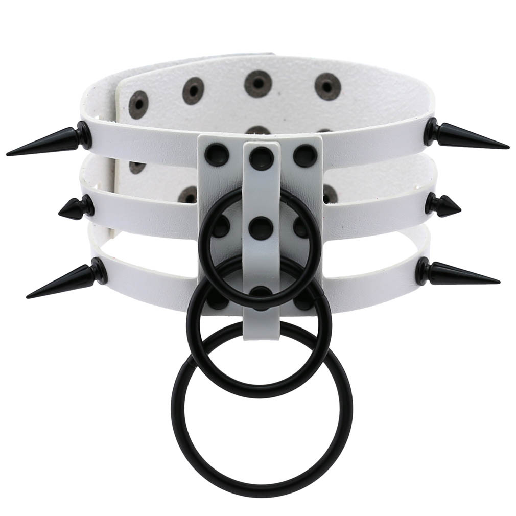 Fashion Women Men Black Rivet  - огляд і ціна Goth Punk Spike Choker