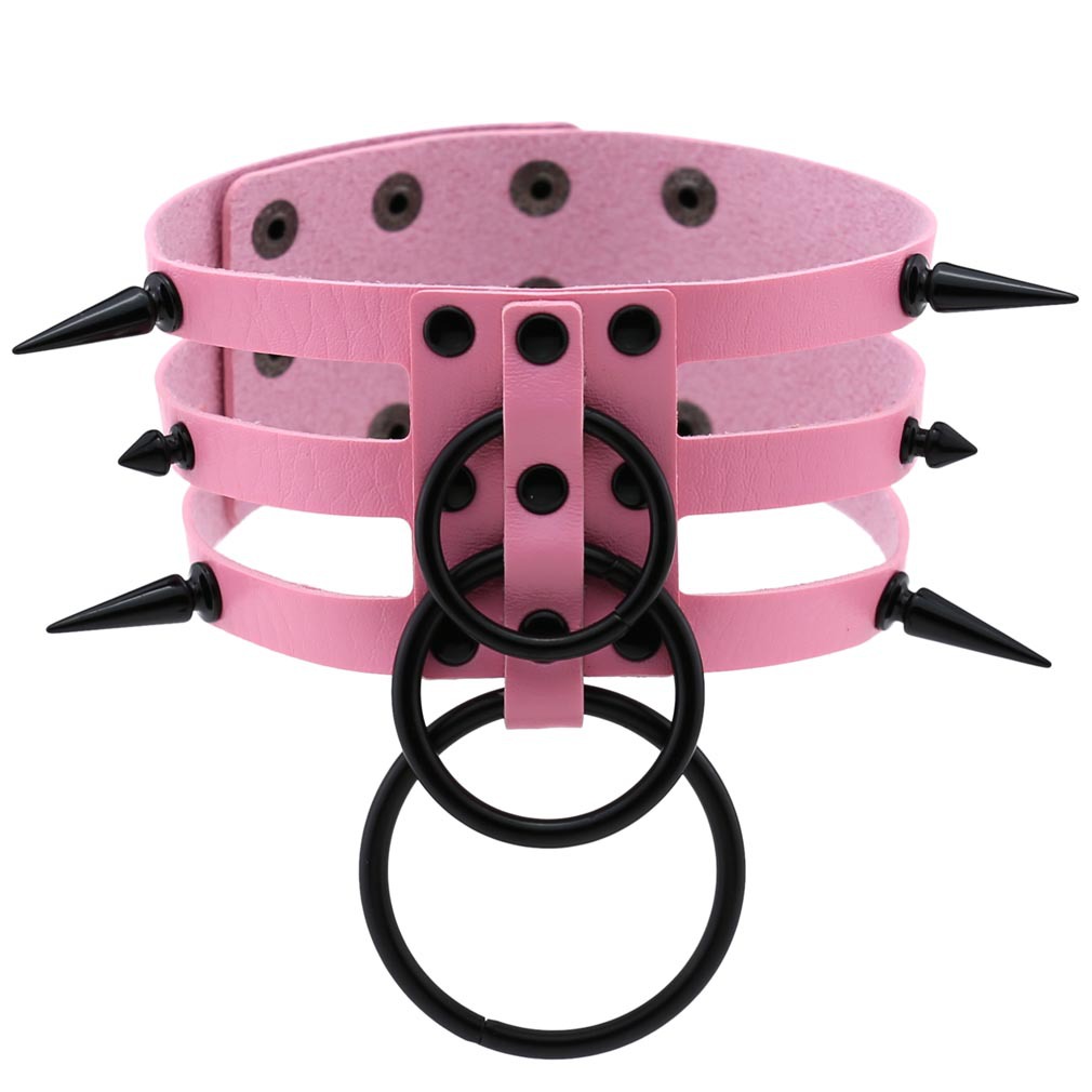 Fashion Women Men Black Rivet  - огляд і ціна Goth Punk Spike Choker