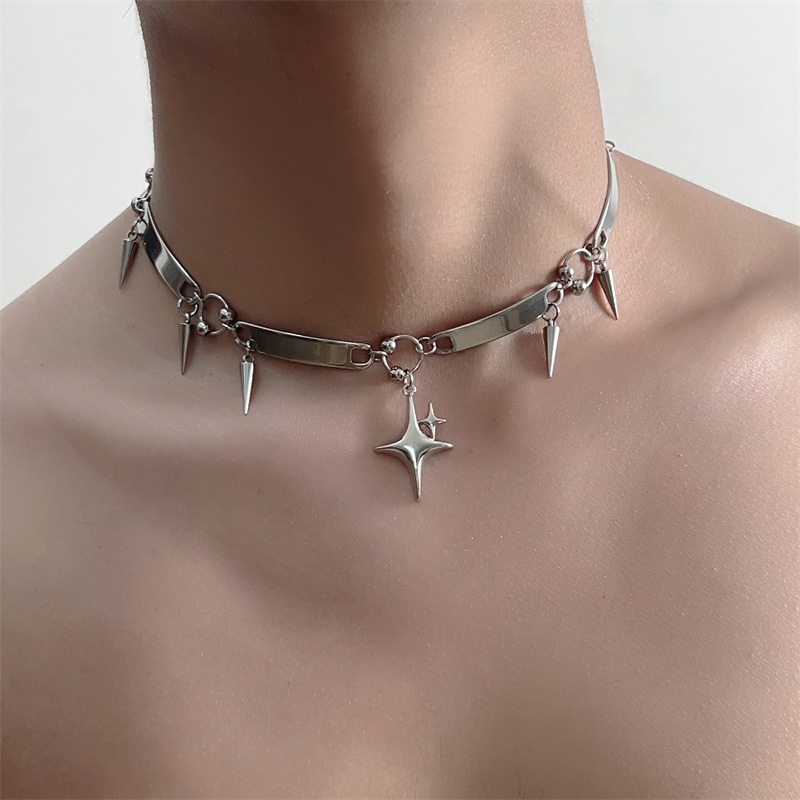 Hiphop Stainless Steel Punk St - огляд і ціна Goth Punk Spike Choker