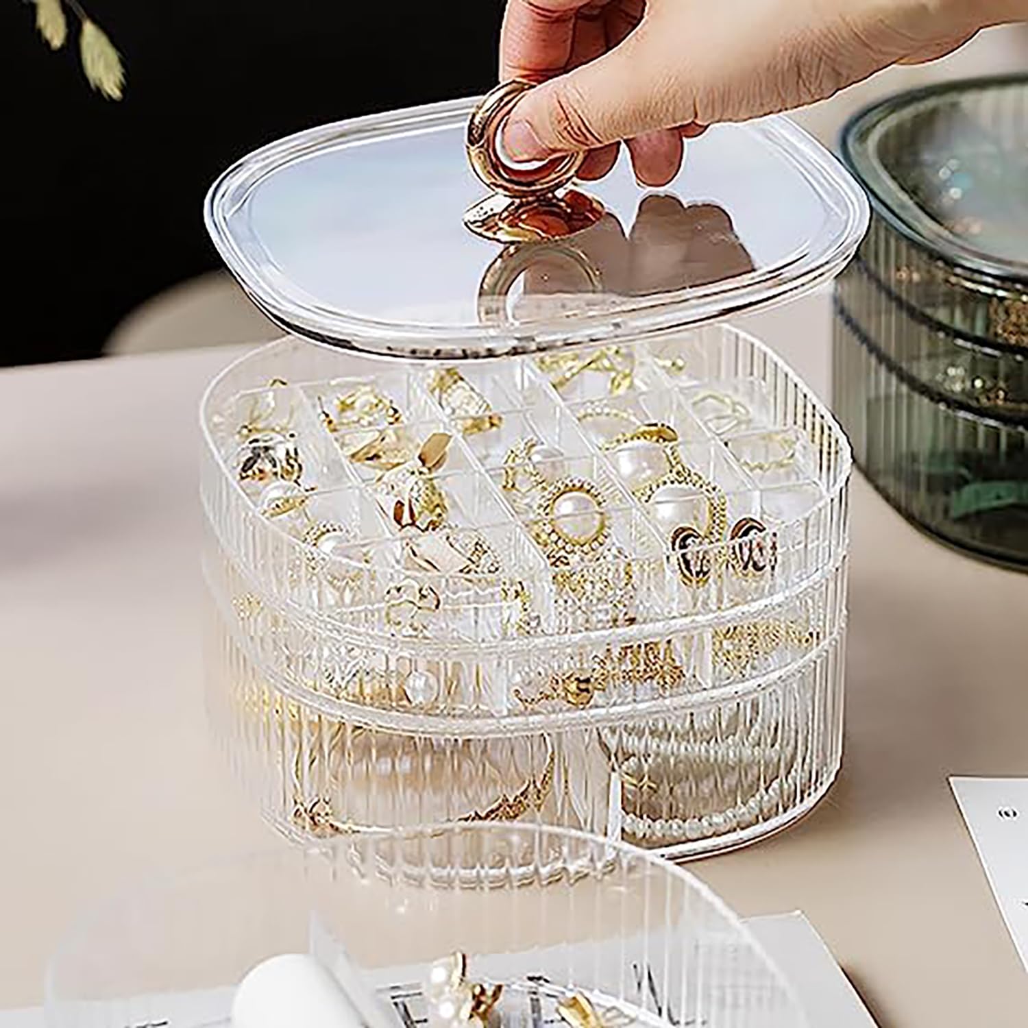 Transparent Jewelry Box 3-Laye - огляд і ціна Earrings