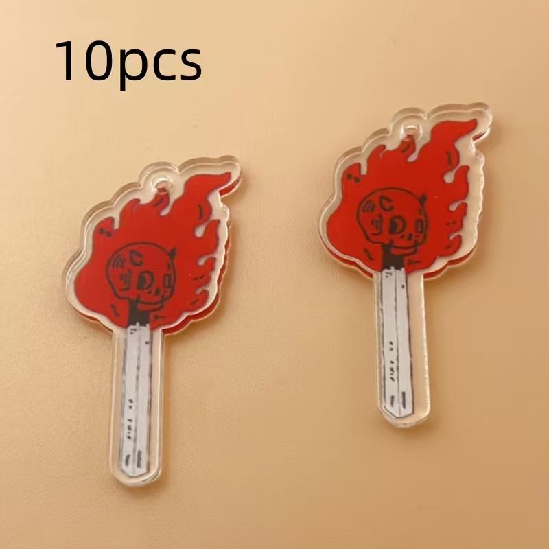 10pcs acrylic skull pendant, D - огляд і ціна Earrings
