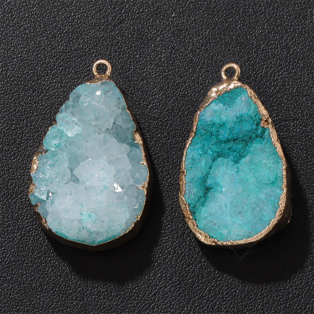 1PC Natural Agate Geode Pendan - огляд і ціна Crystal Pendant Necklace Natural Stone