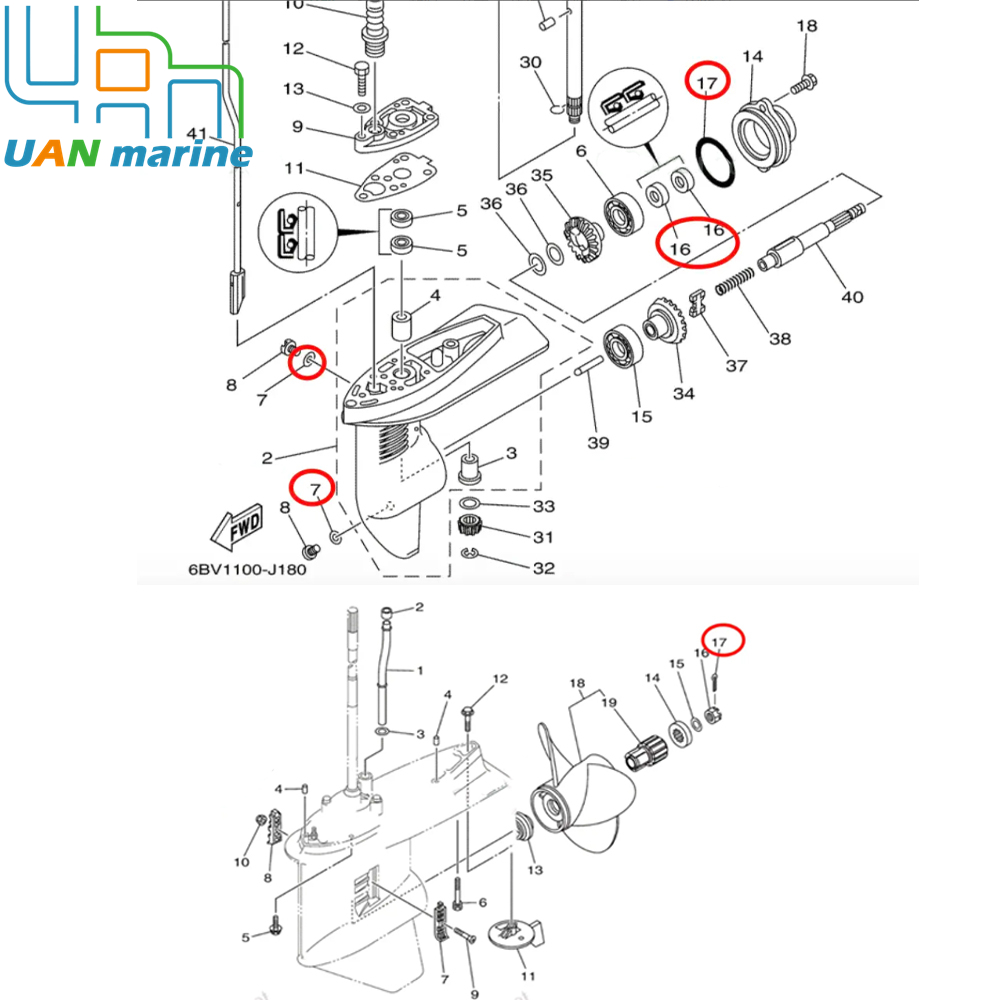 93101-13M12-00 Outboard Lower  - огляд і ціна Rings