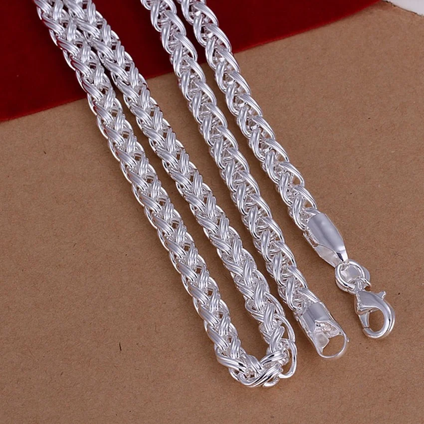 50cm 925 Sterling Silver 6MM N - огляд і ціна 925 Sterling Silver Chain Necklace Men