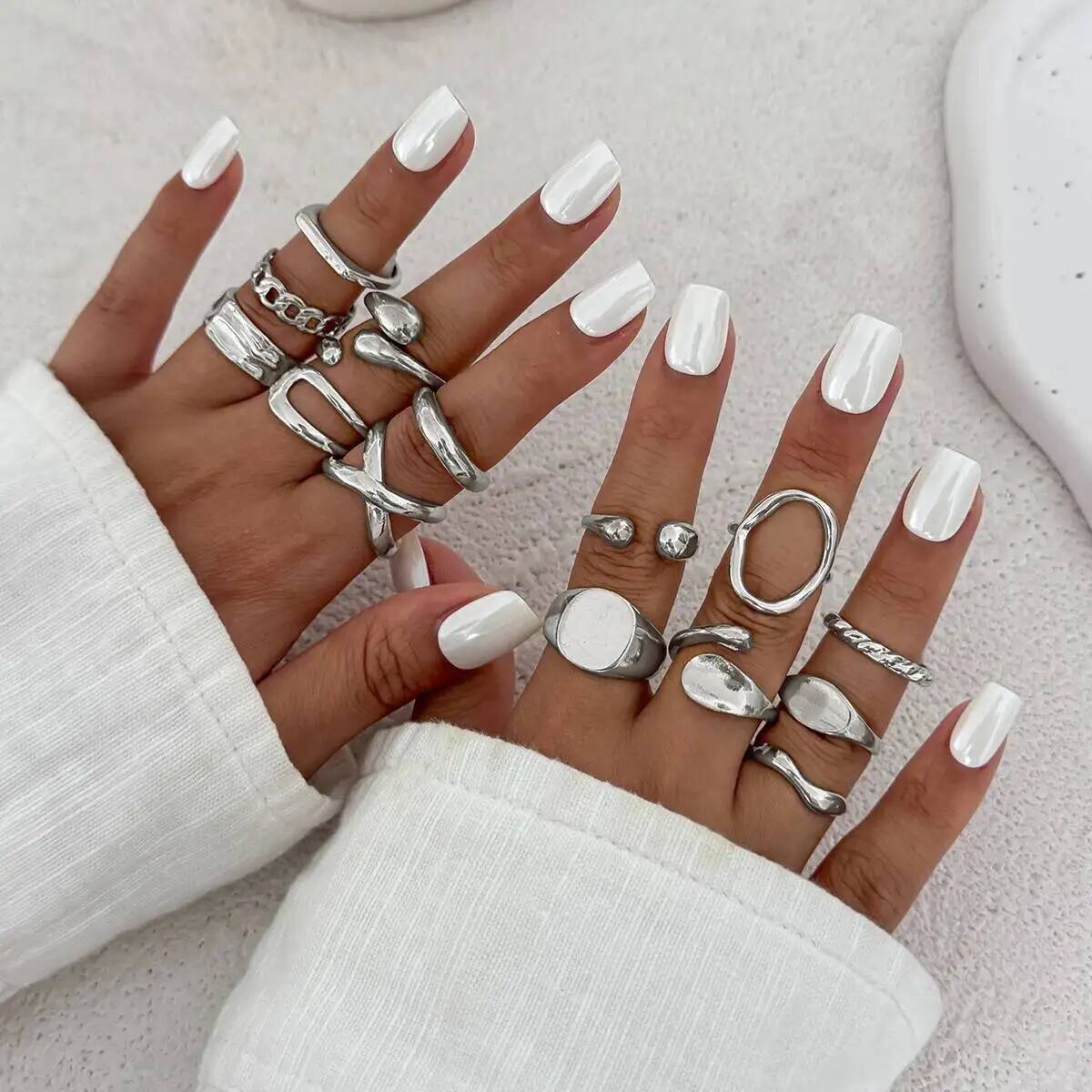 IngeSight.Z 14Pcs/Set Hip Hop  - огляд і ціна Vintage Punk Knuckle Rings Set