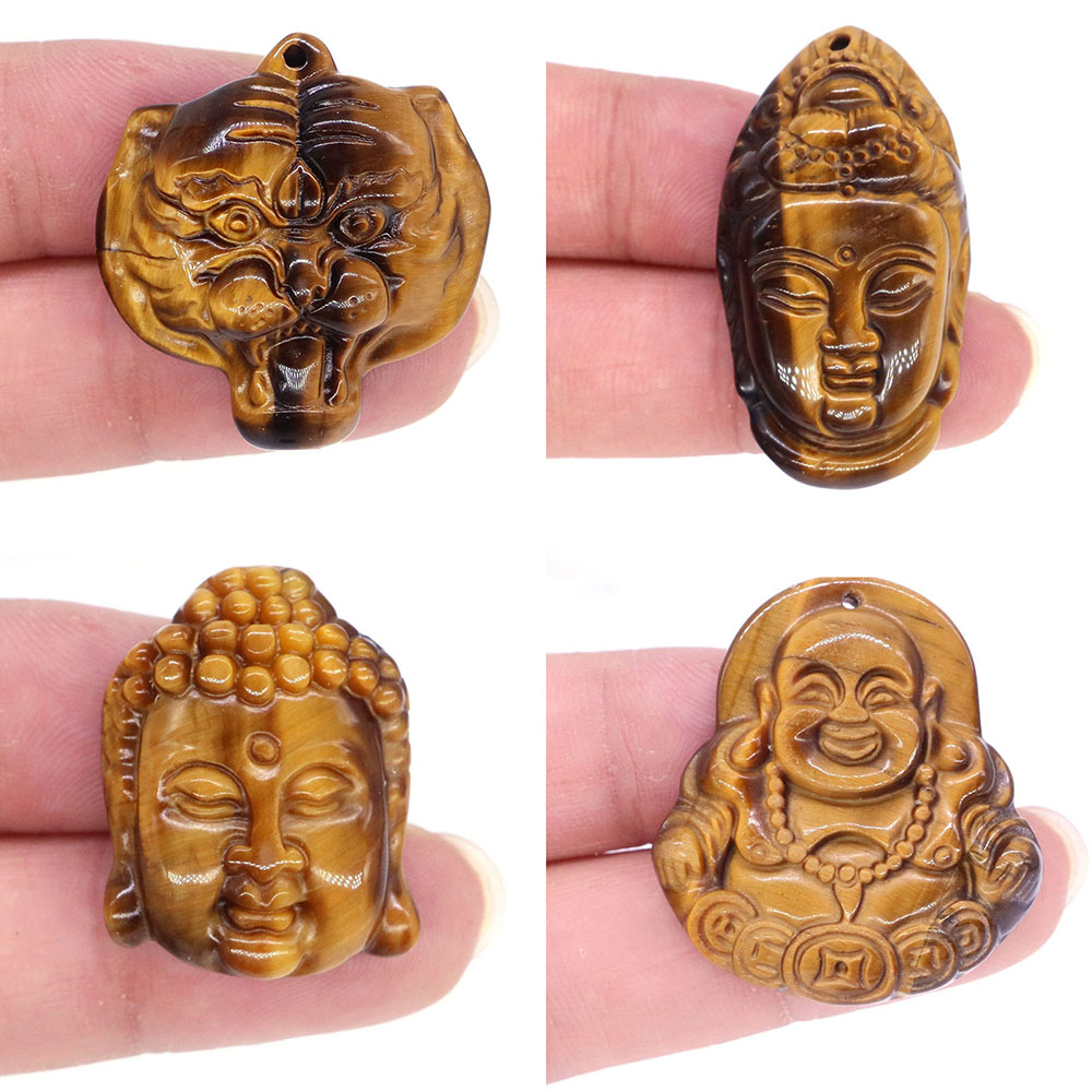 Natural Stones Tiger Eye Reiki - огляд і ціна Crystal Pendant Necklace Natural Stone