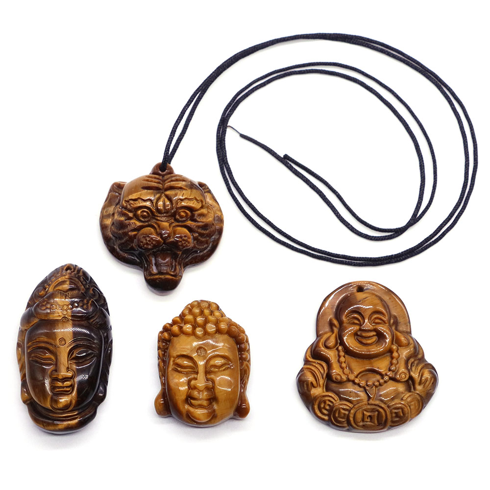 Natural Stones Tiger Eye Reiki - огляд і ціна Crystal Pendant Necklace Natural Stone