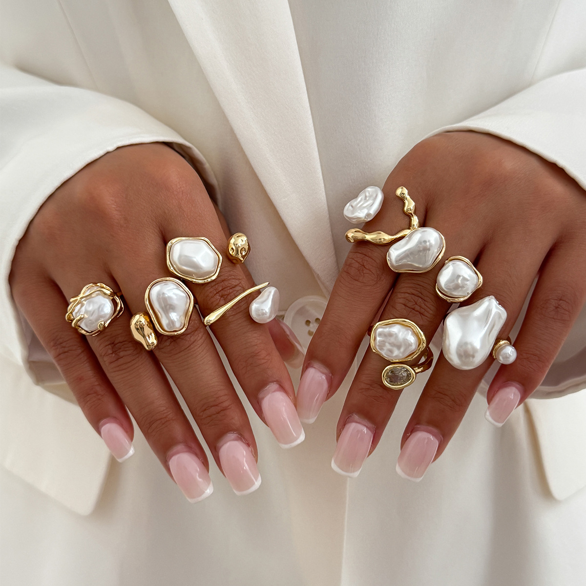 7Pcs/Set Gold Color Irregular  - огляд і ціна Vintage Punk Knuckle Rings Set