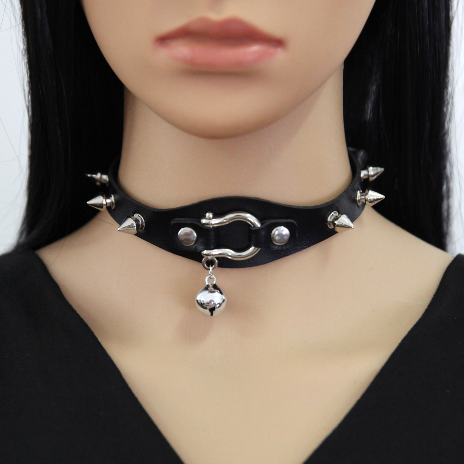 Black Spike Choker Necklace Ri - огляд і ціна Goth Punk Spike Choker