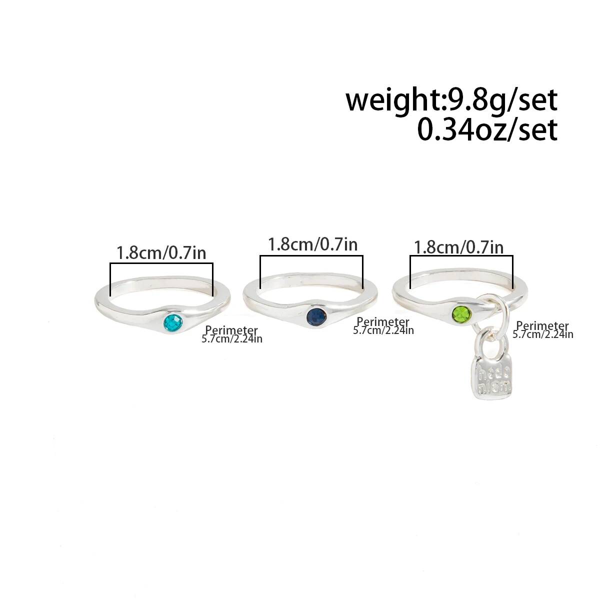 Ingemark 3Pcs/Set Vintage Inla - огляд і ціна Vintage Punk Knuckle Rings Set