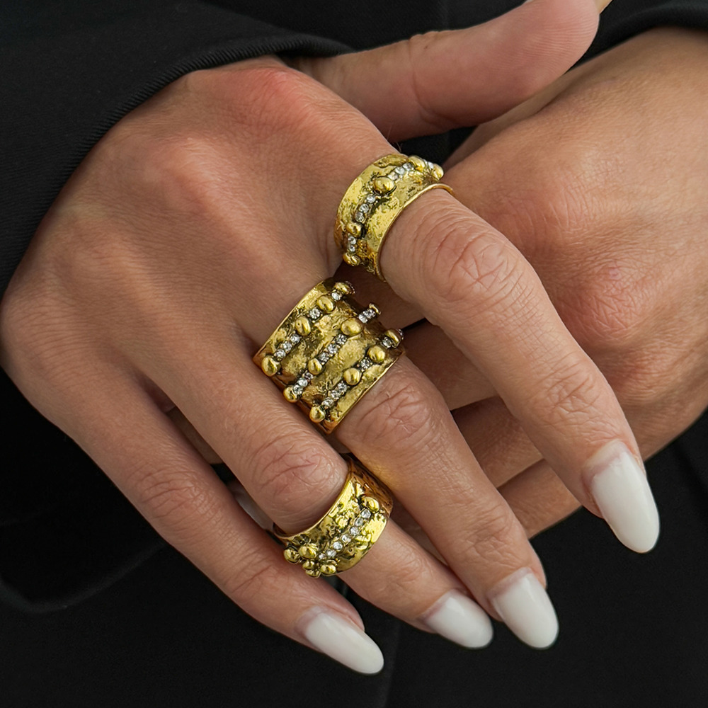 Ingemark 3Pcs Vintage Inlay Rh - огляд і ціна Vintage Punk Knuckle Rings Set