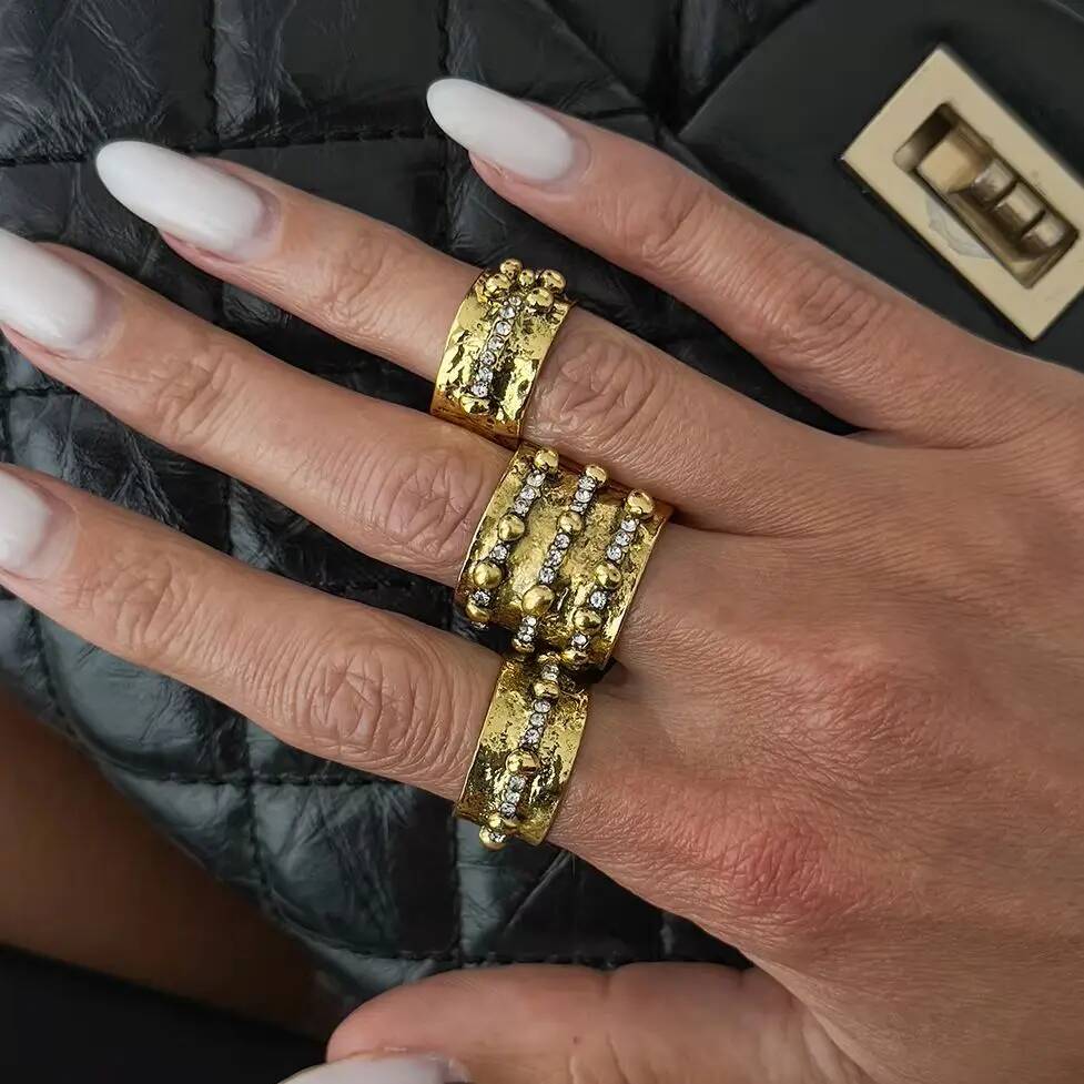Ingemark 3Pcs Vintage Inlay Rh - огляд і ціна Vintage Punk Knuckle Rings Set
