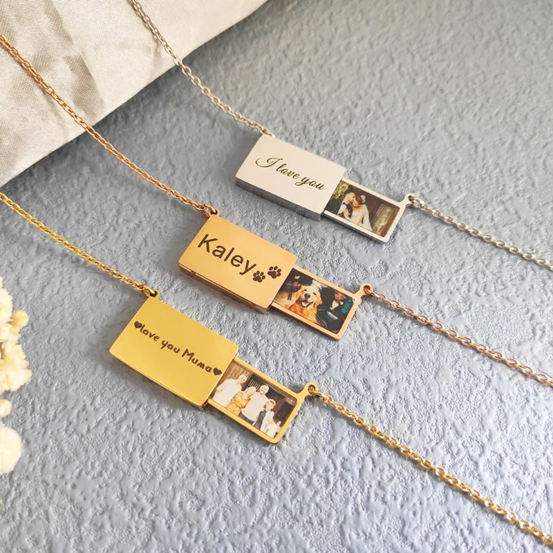 Personalized Stainless Steel P - огляд і ціна Heart Locket Necklace Photo