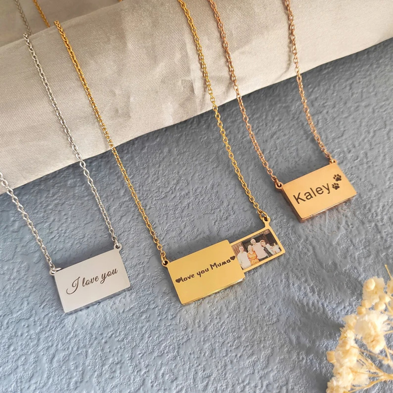 Personalized Stainless Steel P - огляд і ціна Heart Locket Necklace Photo