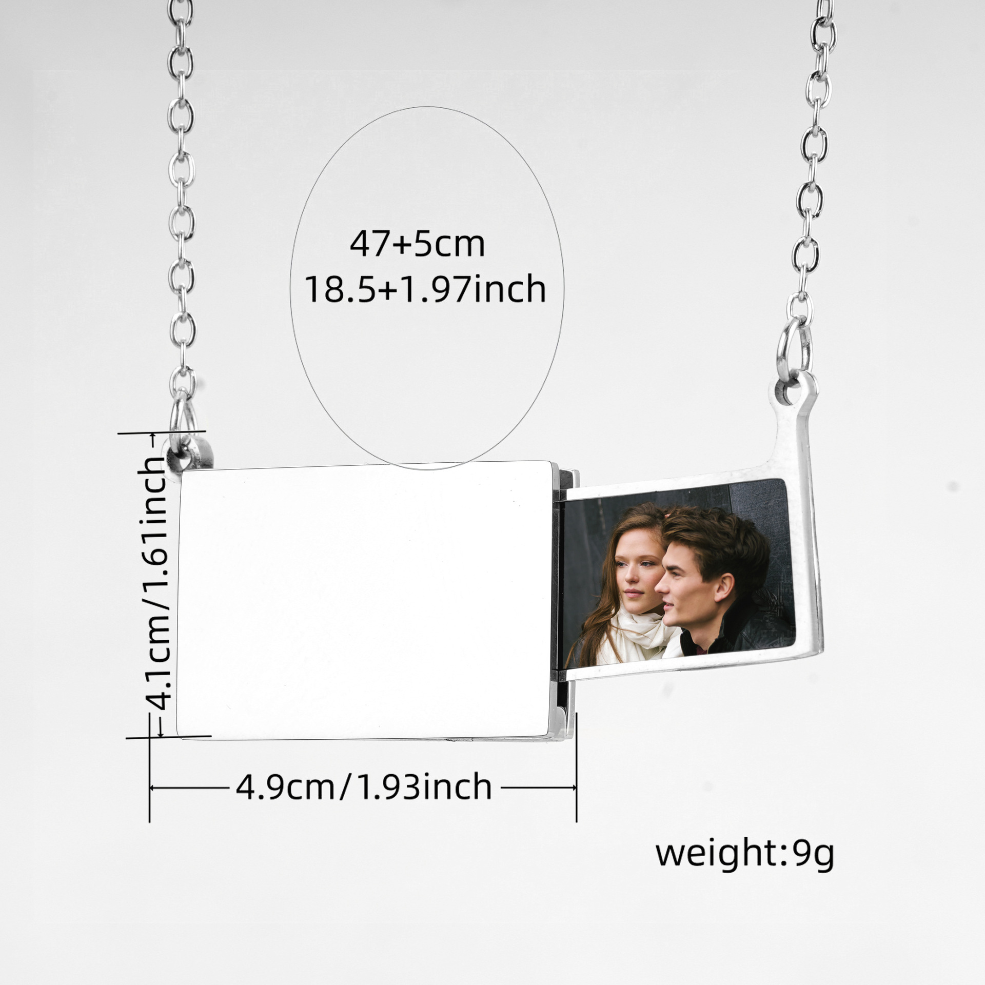 Personalized Stainless Steel P - огляд і ціна Heart Locket Necklace Photo