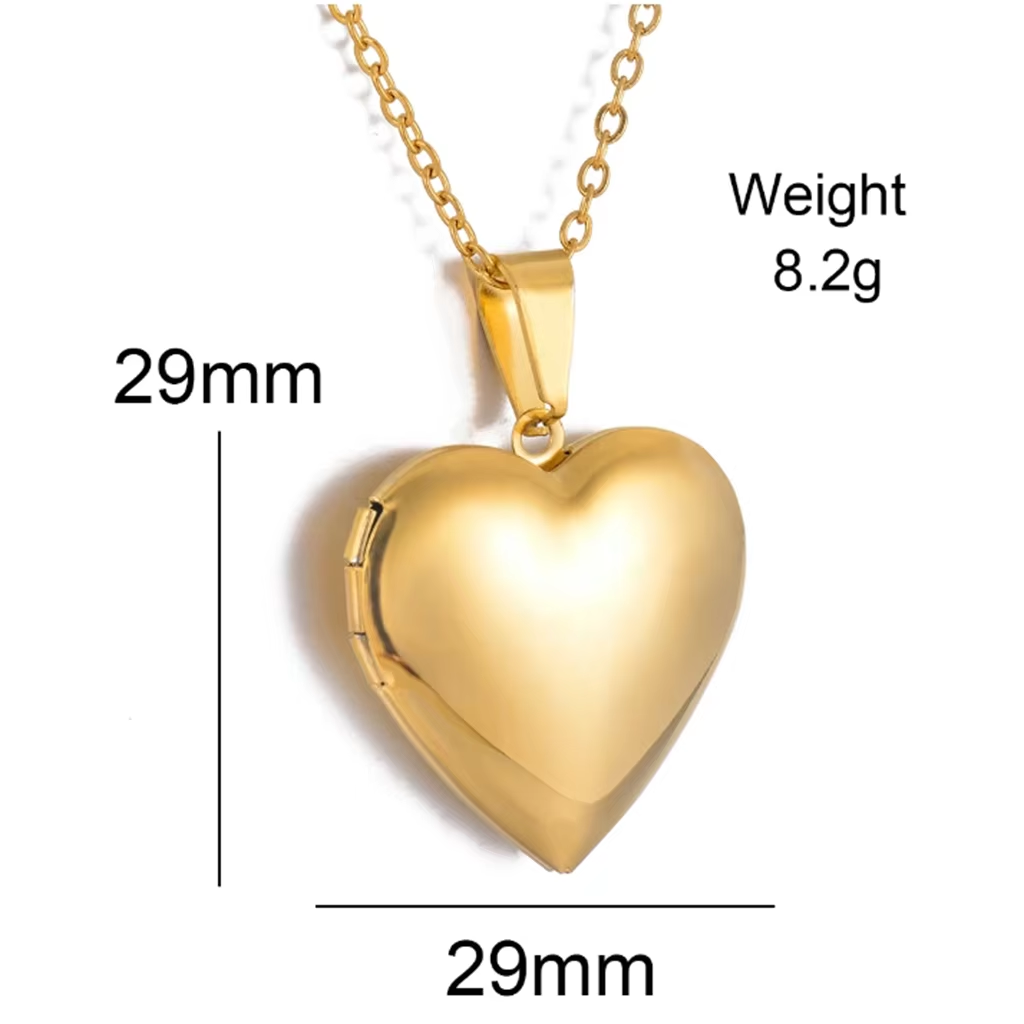 Custom Personalized Heart Birt - огляд і ціна Heart Locket Necklace Photo