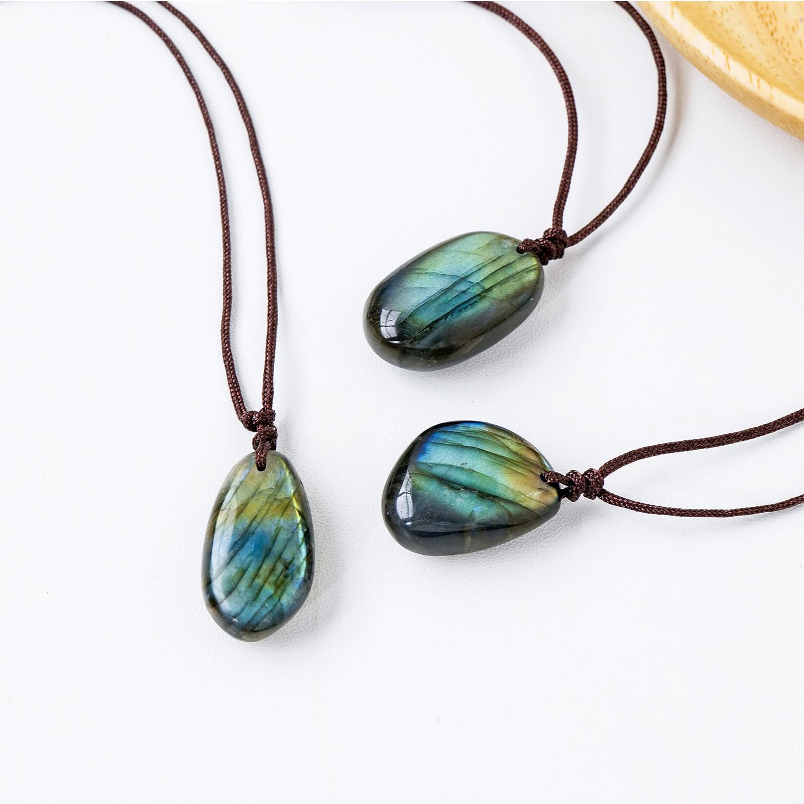 Natural Labradorite Pendant Ne - огляд і ціна Crystal Pendant Necklace Natural Stone