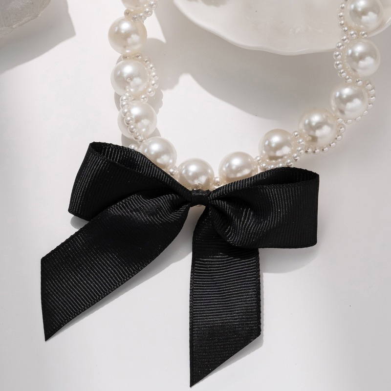 Faux Pearl Ribbon Choker Neckl - огляд і ціна Pearl Choker Necklace Vintage